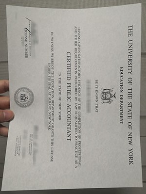 How much does a phony New York CPA certificate onli