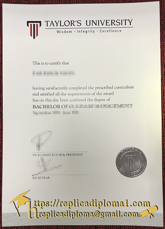 Taylor's University degree